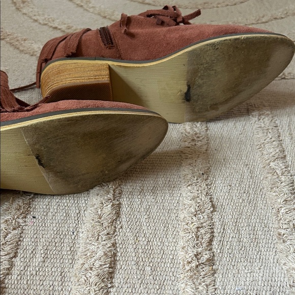 Fringed Suede Ankle Boots - Picture 4 of 5